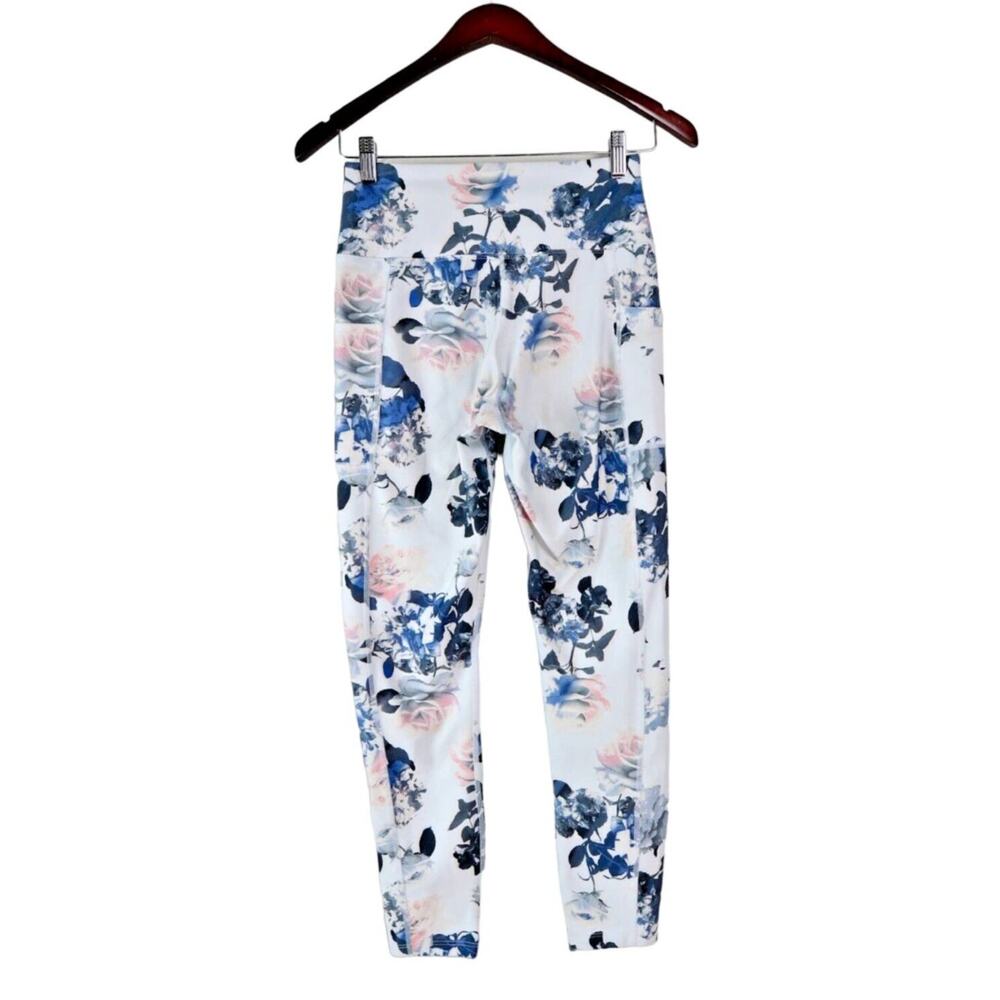 Marika Size M High Rise Leggings Pocket Blue Pink White MLL1145A - Picture 5 of 8
